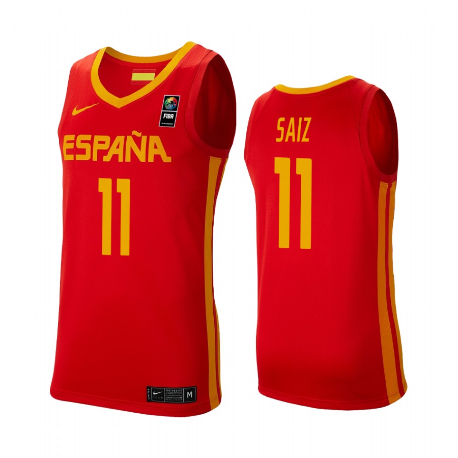 2019 FIBA Baketball World Cup Spain Sebas Saiz Red Jersey
