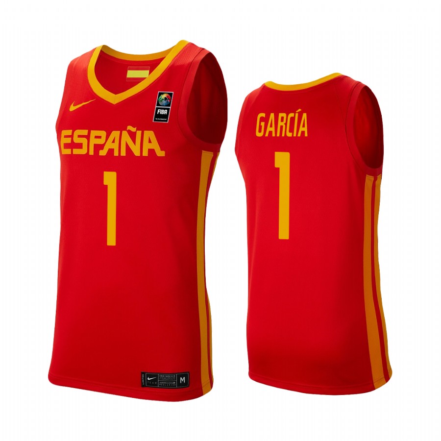 2019 FIBA Baketball World Cup Spain Sergi Garcia Red Jersey