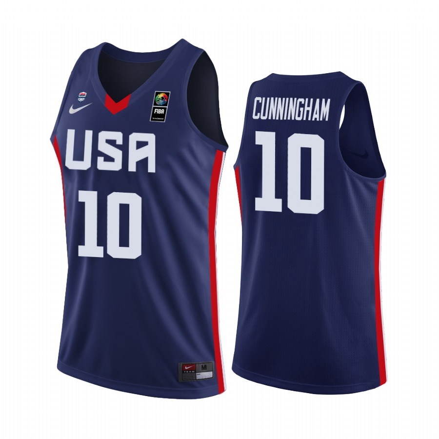 2019 FIBA U19 Baketball World Cup Team USA Cade Cunningham Navy Jersey