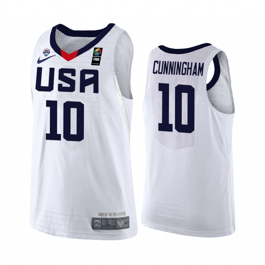2019 FIBA U19 Baketball World Cup Team USA Cade Cunningham White Jersey
