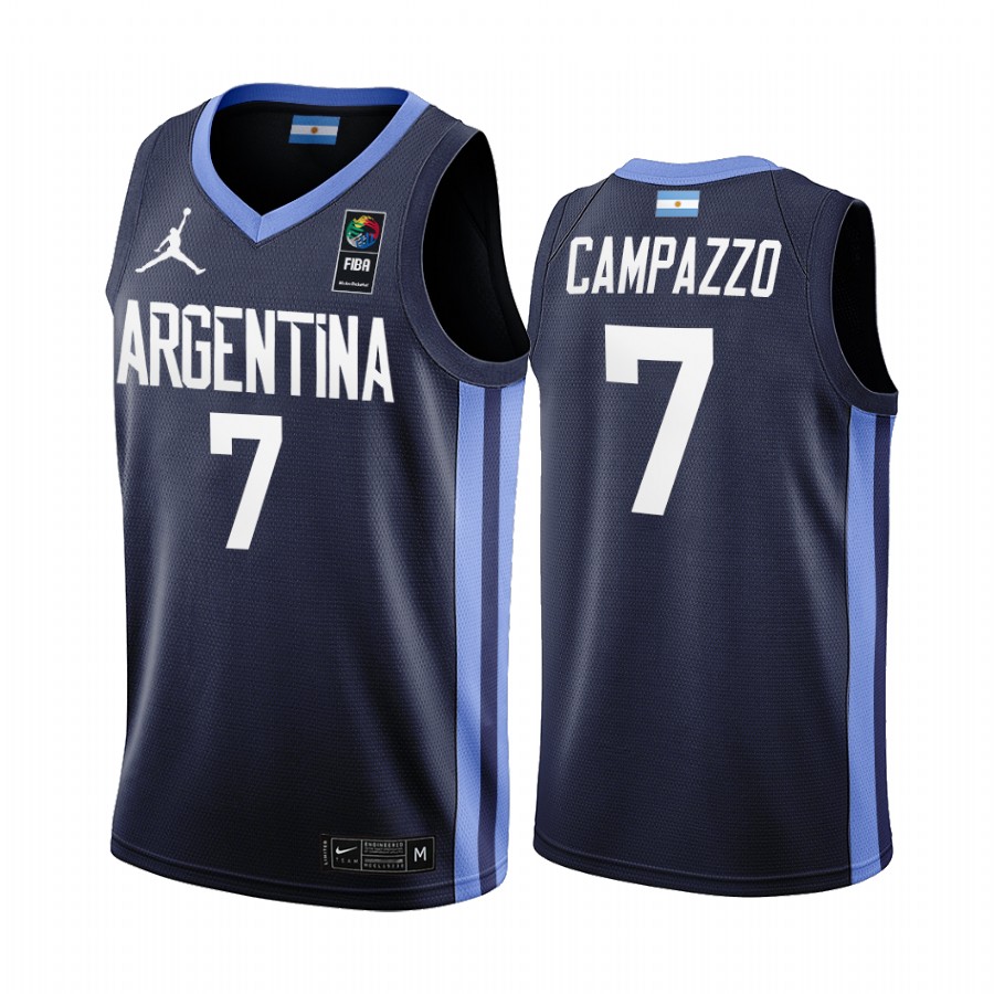 2019 FIBA World Cup Argentina Facundo Campazzo Navy Men's Jersey