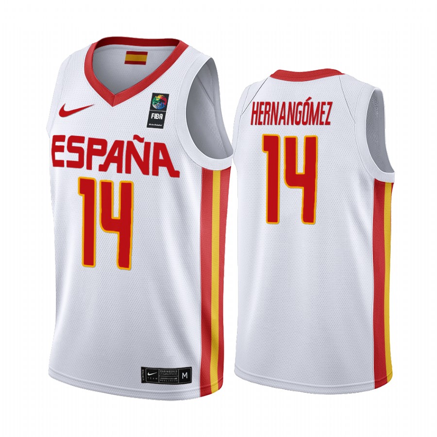 2019 FIBA World Cup Spain Willy Hernangómez White Men's Jersey