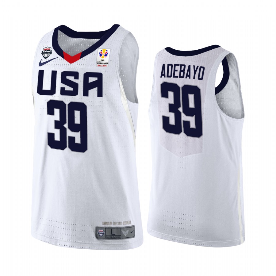 2019 FIBA World Cup USA Bam Adebayo White Jersey