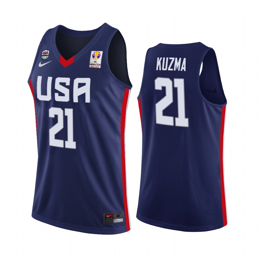 2019 FIBA World Cup USA Kyle Kuzma Navy Jersey