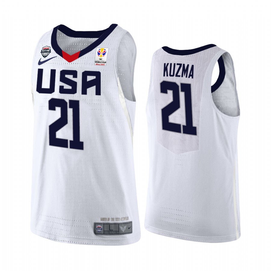 2019 FIBA World Cup USA Kyle Kuzma White Jersey