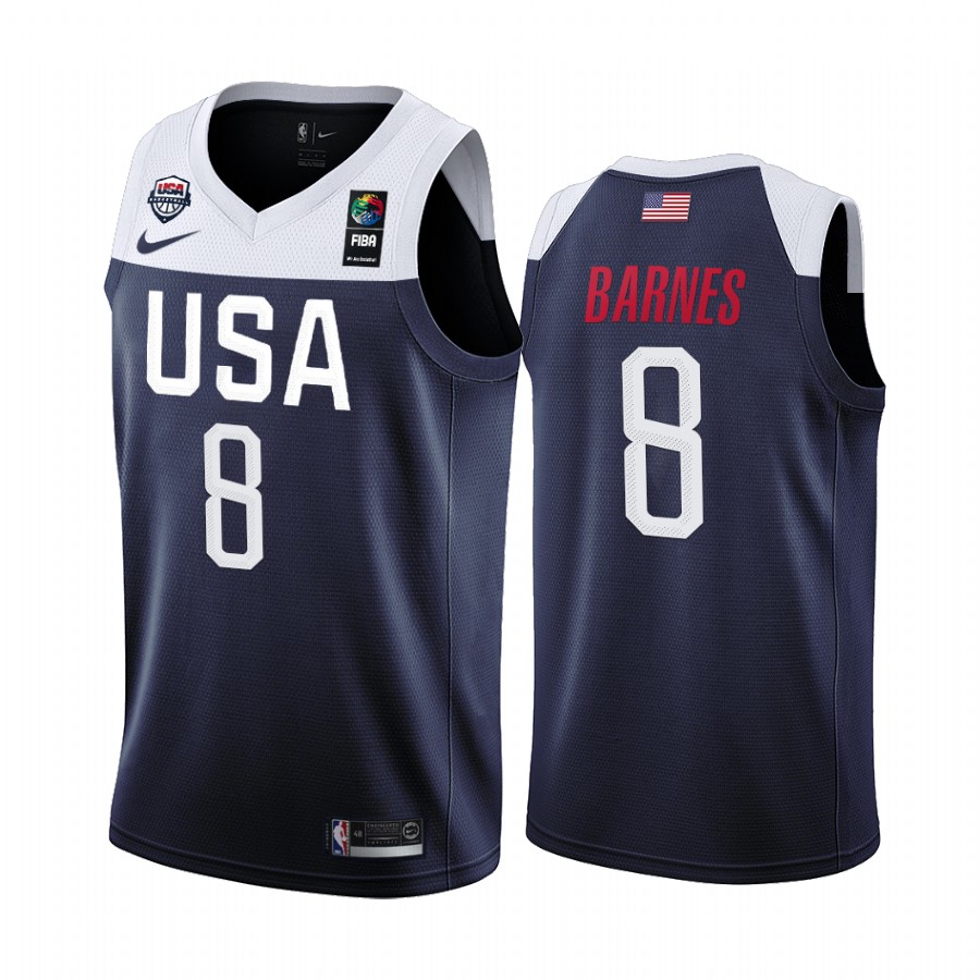 2019 FIBA World Cup USA Team Harrison Barnes Navy Men's Jersey