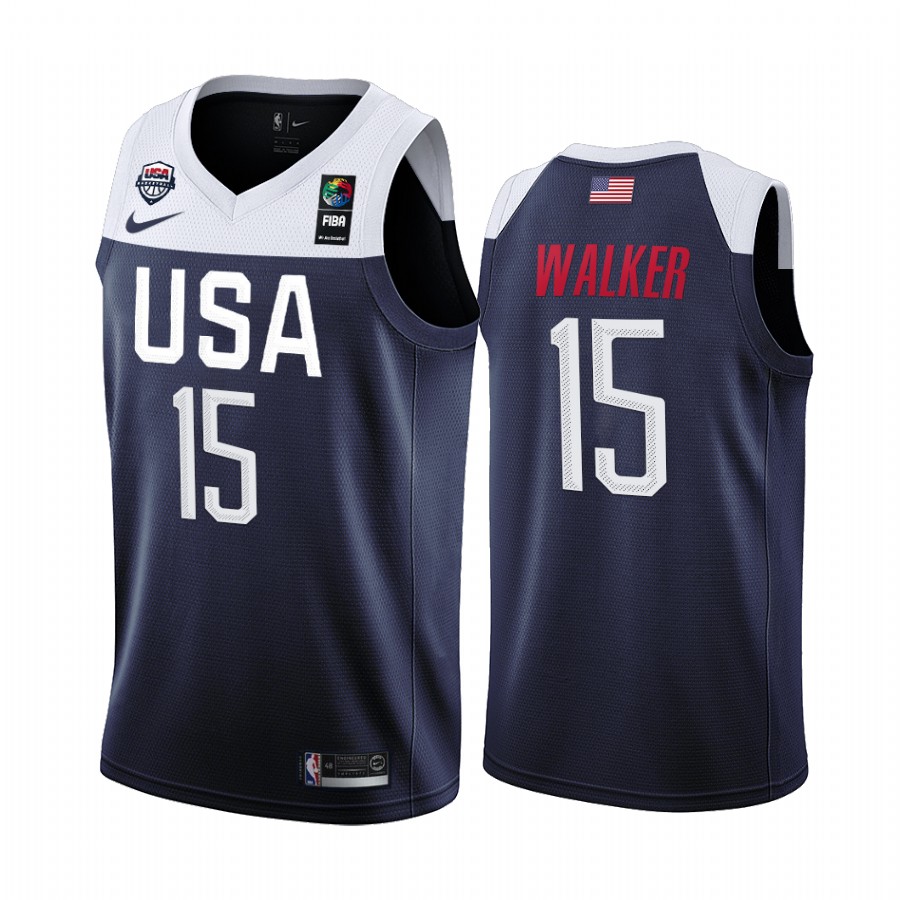 2019 FIBA World Cup USA Team Kemba Walker Navy Men's Jersey