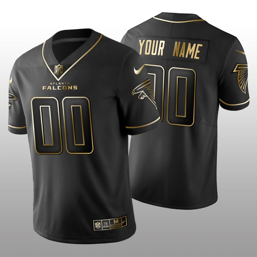 2019 Golden Edition Vapor Untouchable Limited Atlanta Falcons Custom Black Jersey – Men’s