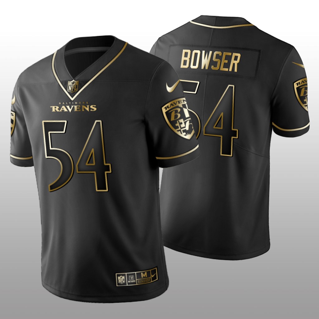 2019 Golden Edition Vapor Untouchable Limited Baltimore Ravens #54 Tyus Bowser Black Jersey – Men’s