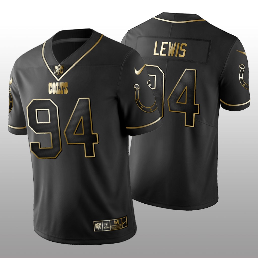 2019 Golden Edition Vapor Untouchable Limited Indianapolis Colts #94 Tyquan Lewis Black Jersey – Men’s