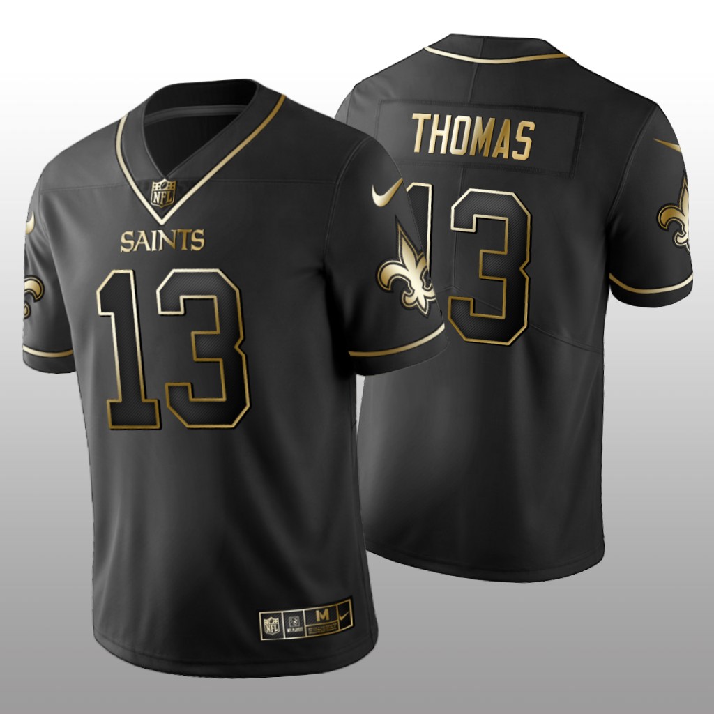 2019 Golden Edition Vapor Untouchable Limited New Orleans Saints #13 Michael Thomas Black Jersey – Men’s