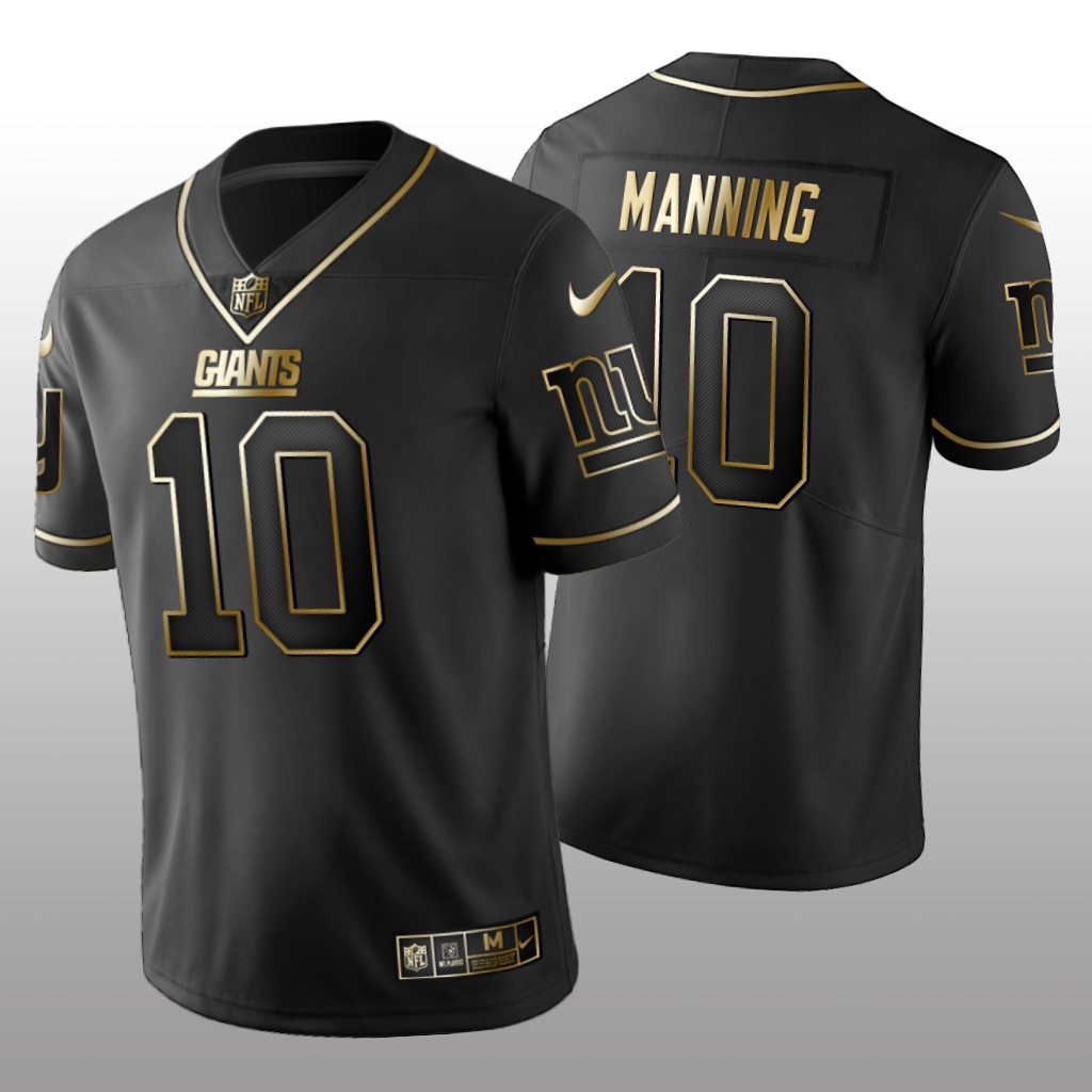 2019 Golden Edition Vapor Untouchable Limited New York Giants #10 Eli Manning Black Jersey – Men’s
