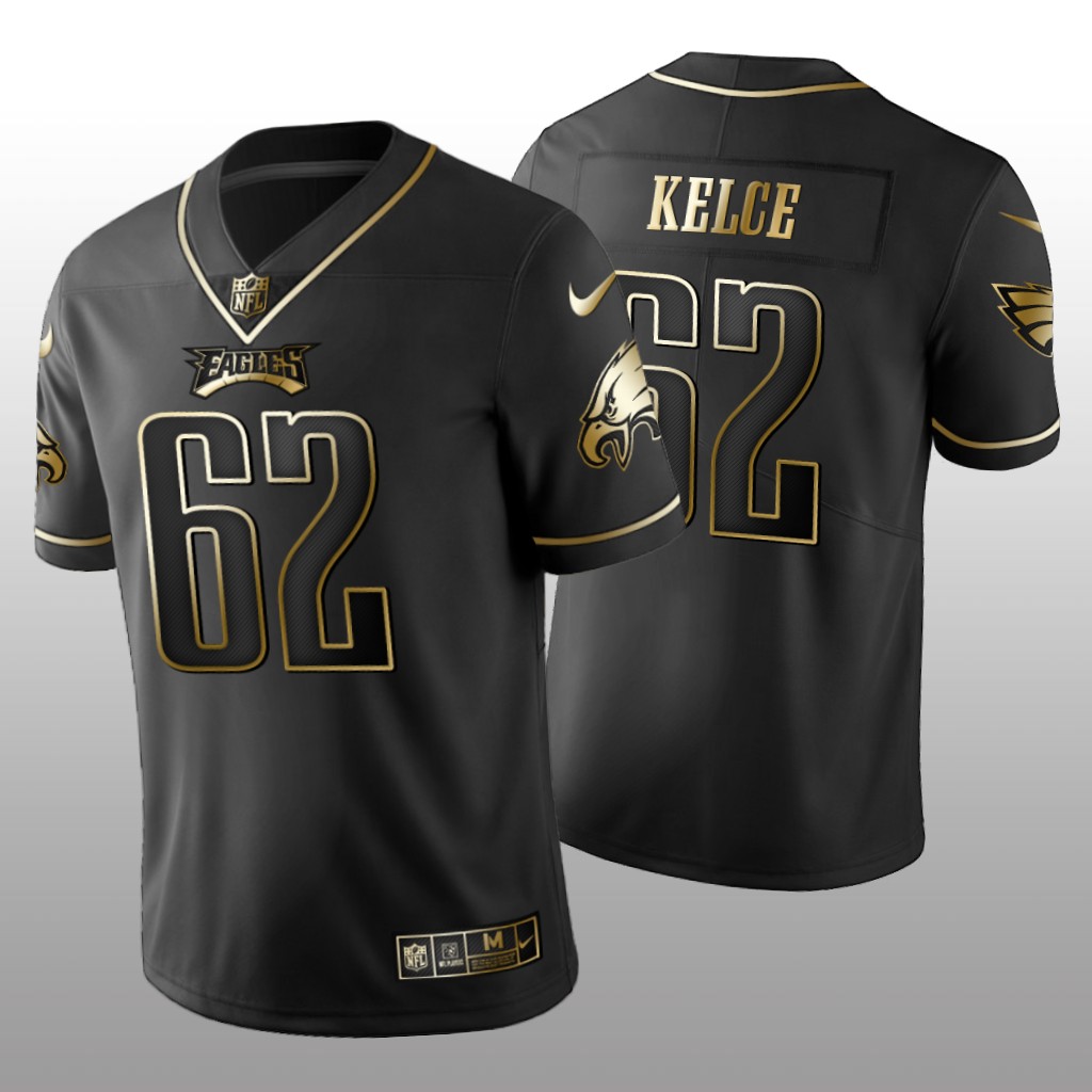 2019 Golden Edition Vapor Untouchable Limited Philadelphia Eagles #62 Jason Kelce Black Jersey – Men’s