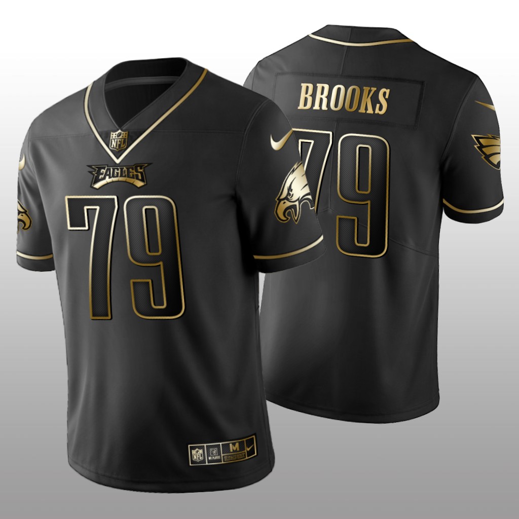 2019 Golden Edition Vapor Untouchable Limited Philadelphia Eagles #79 Brandon Brooks Black Jersey – Men’s