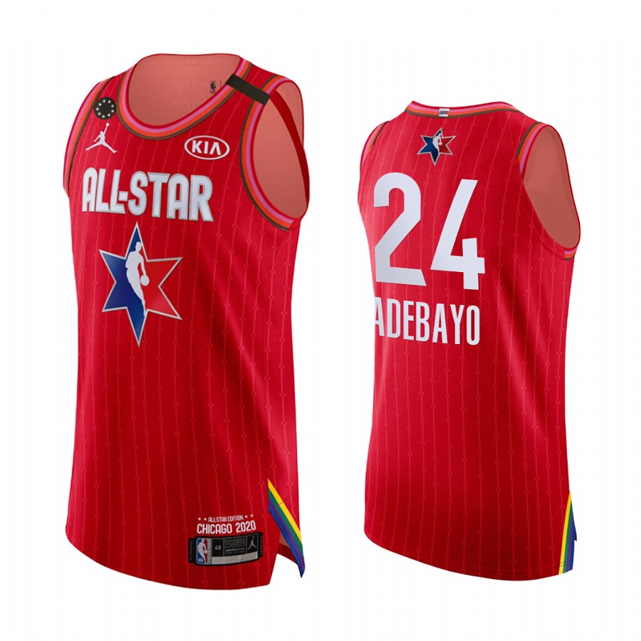 2020 All-Star Bam Adebayo #24 Jersey Kobe Forever Miami Heat Red