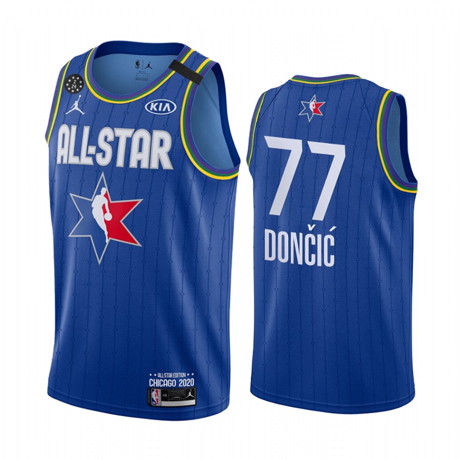 2020 NBA All-Star Game Jersey Western Conference Dallas Mavericks Luka Doncic #77 Blue