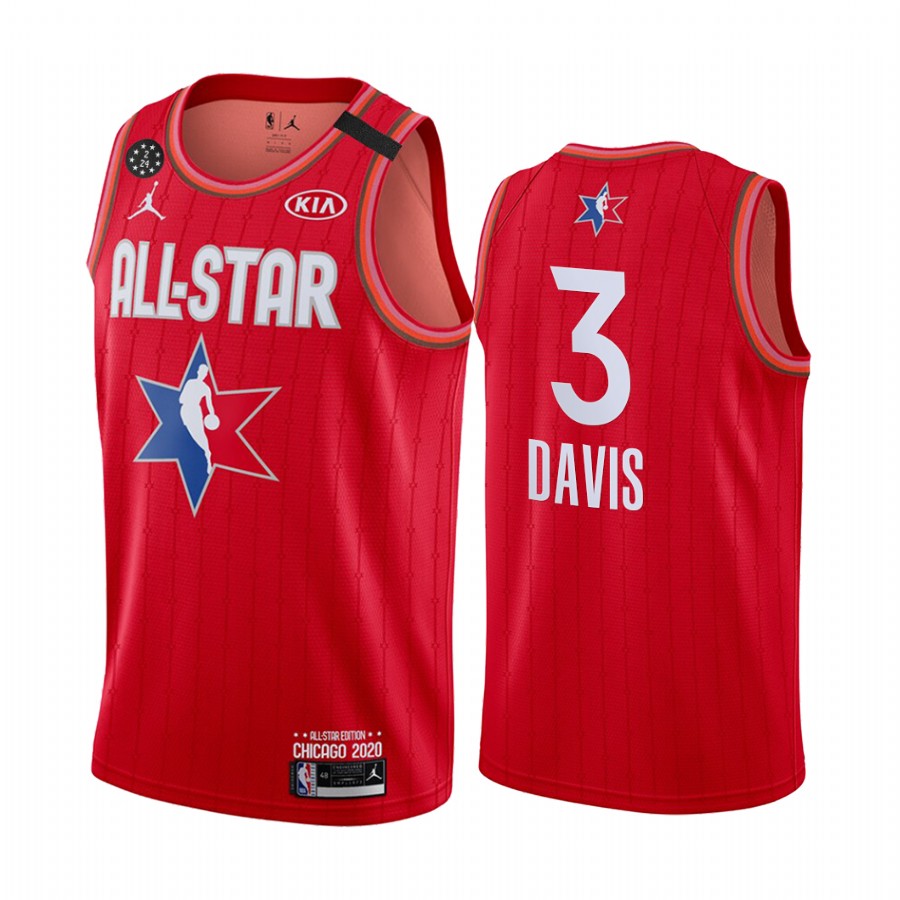2020 NBA All-Star Game Jersey Western Conference Los Angeles Lakers Anthony Davis #3 Red