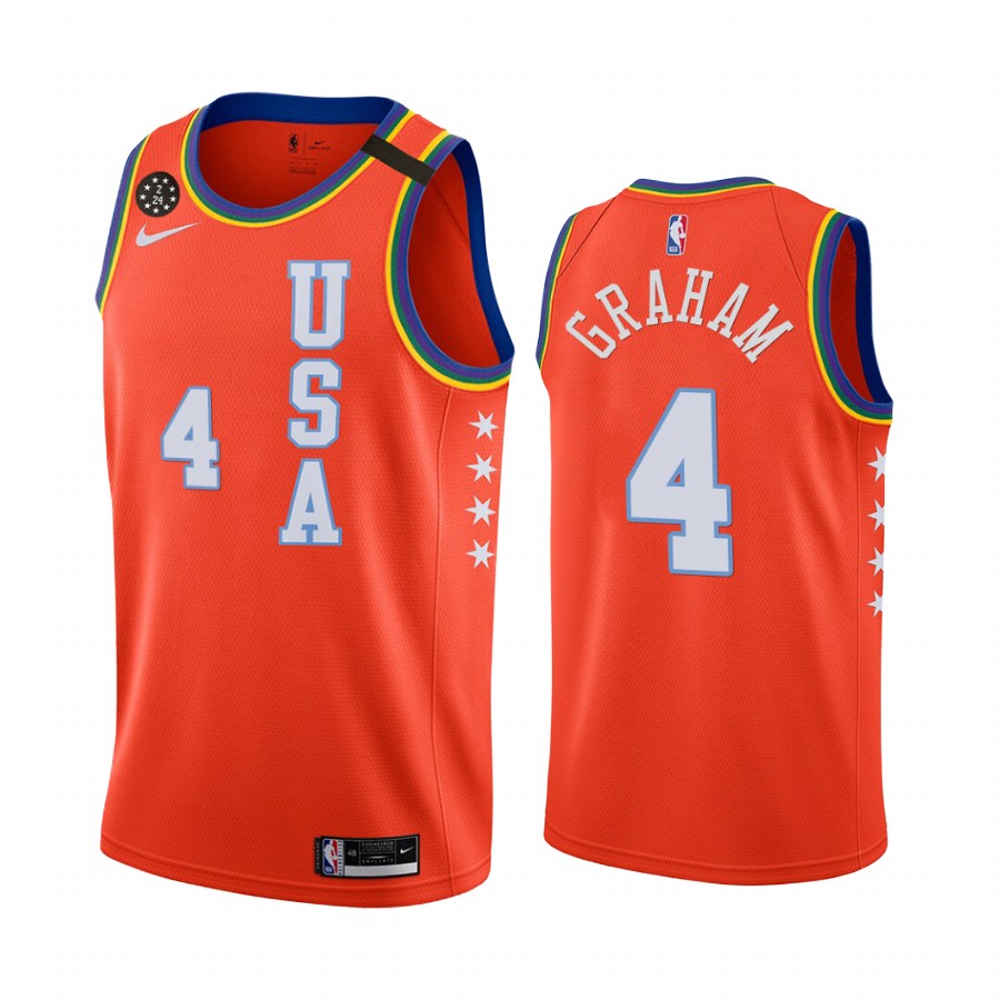 2020 NBA Rising Star USA Team Devonte' Graham Jersey Charlotte Hornets #4 Red
