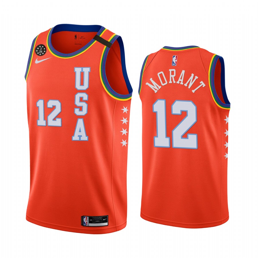 2020 NBA Rising Star USA Team Ja Morant Jersey Memphis Grizzlies #12 Red