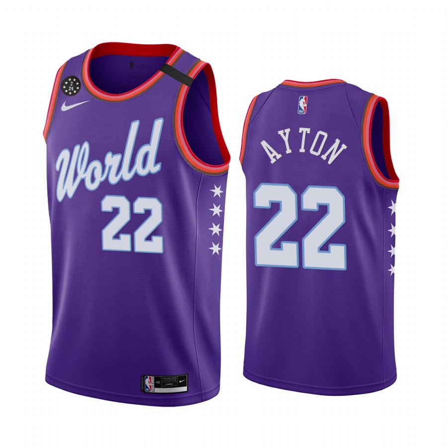 2020 NBA Rising Star World Team Deandre Ayton Jersey Phoenix Suns #22 Purple