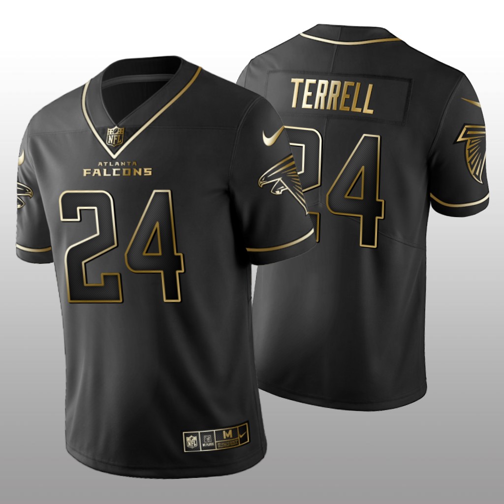 2020 NFL Draft Atlanta Falcons A.J. Terrell Golden Edition Black Jersey