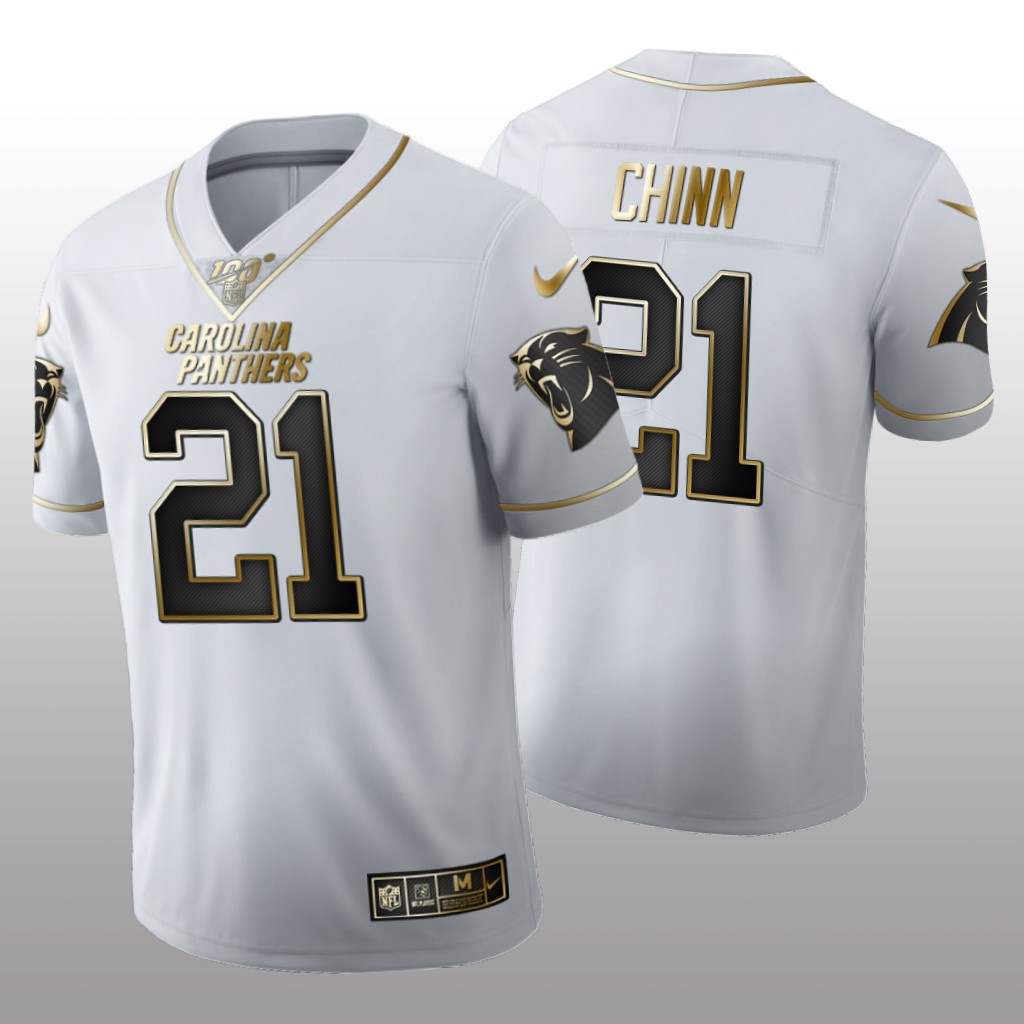 2020 NFL Draft Carolina Panthers Jeremy Chinn Golden Edition White Jersey