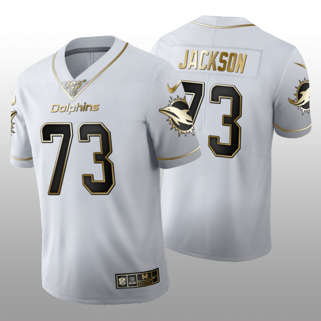 2020 NFL Draft Miami Dolphins Austin Jackson Golden Edition White Jersey