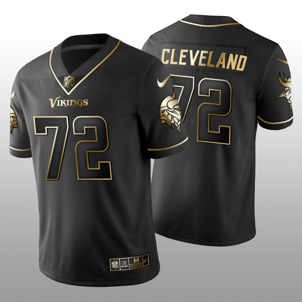 2020 NFL Draft Minnesota Vikings Ezra Cleveland Golden Edition Black Jersey
