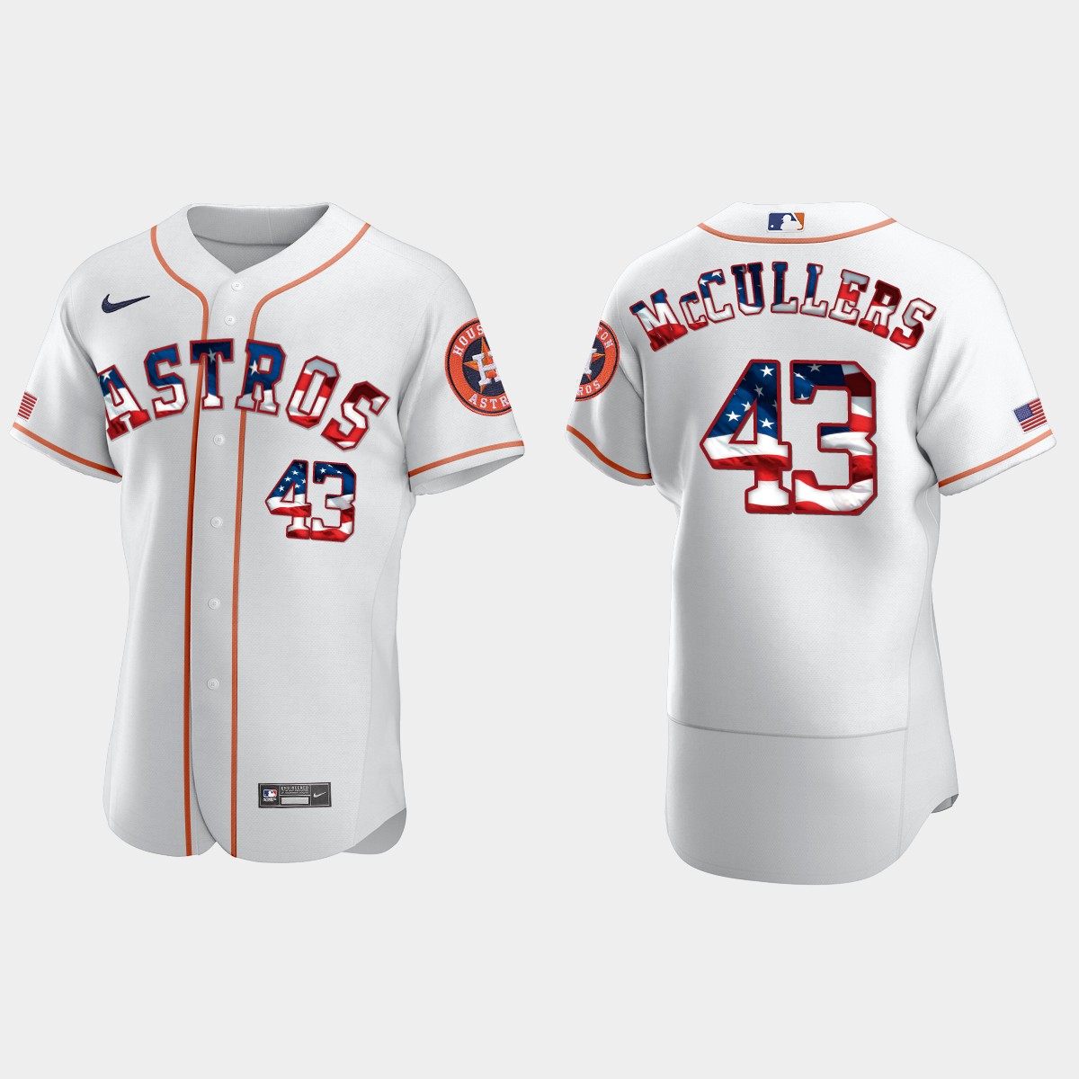 2020 Stars And Stripes Houston Astros Lance McCullers 4th of July Jersey – White