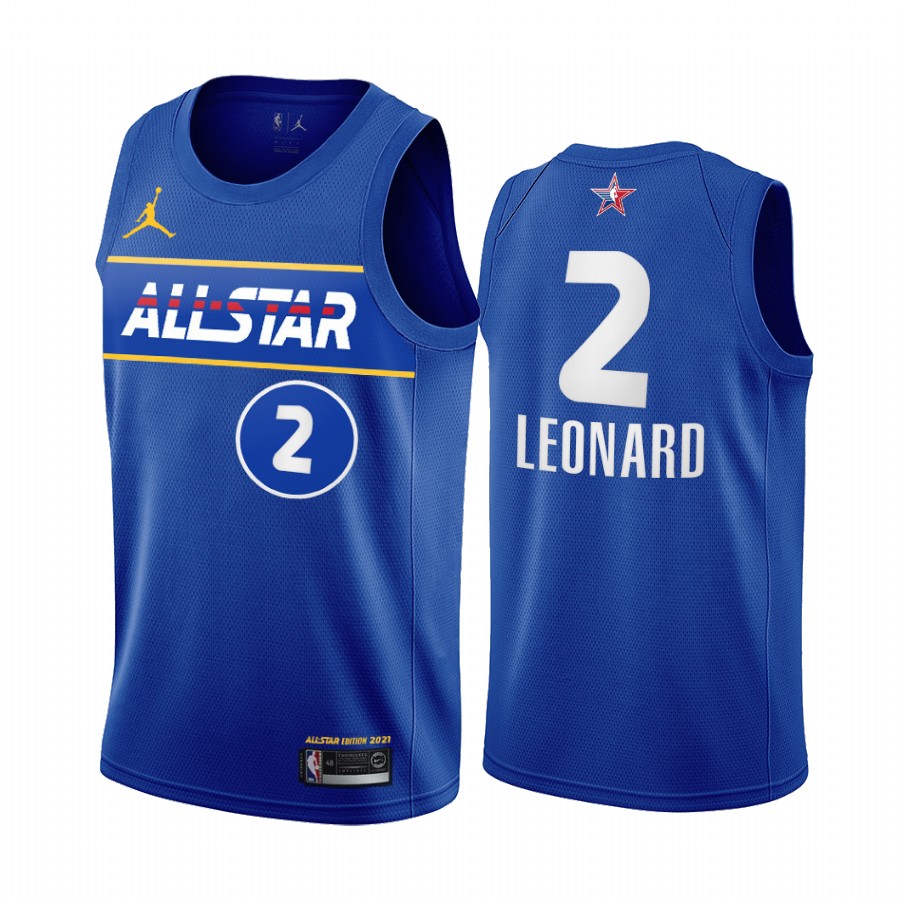 2021 All-Star Kawhi Leonard Jersey Blue Western Conference Clippers Uniform