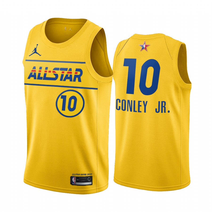 2021 All-Star Mike Conley Jr. Jersey Gold Western Conference Jazz Uniform
