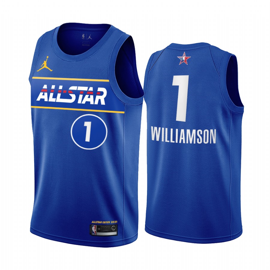 2021 All-Star Zion Williamson Jersey Blue Western Conference Pelicans Uniform