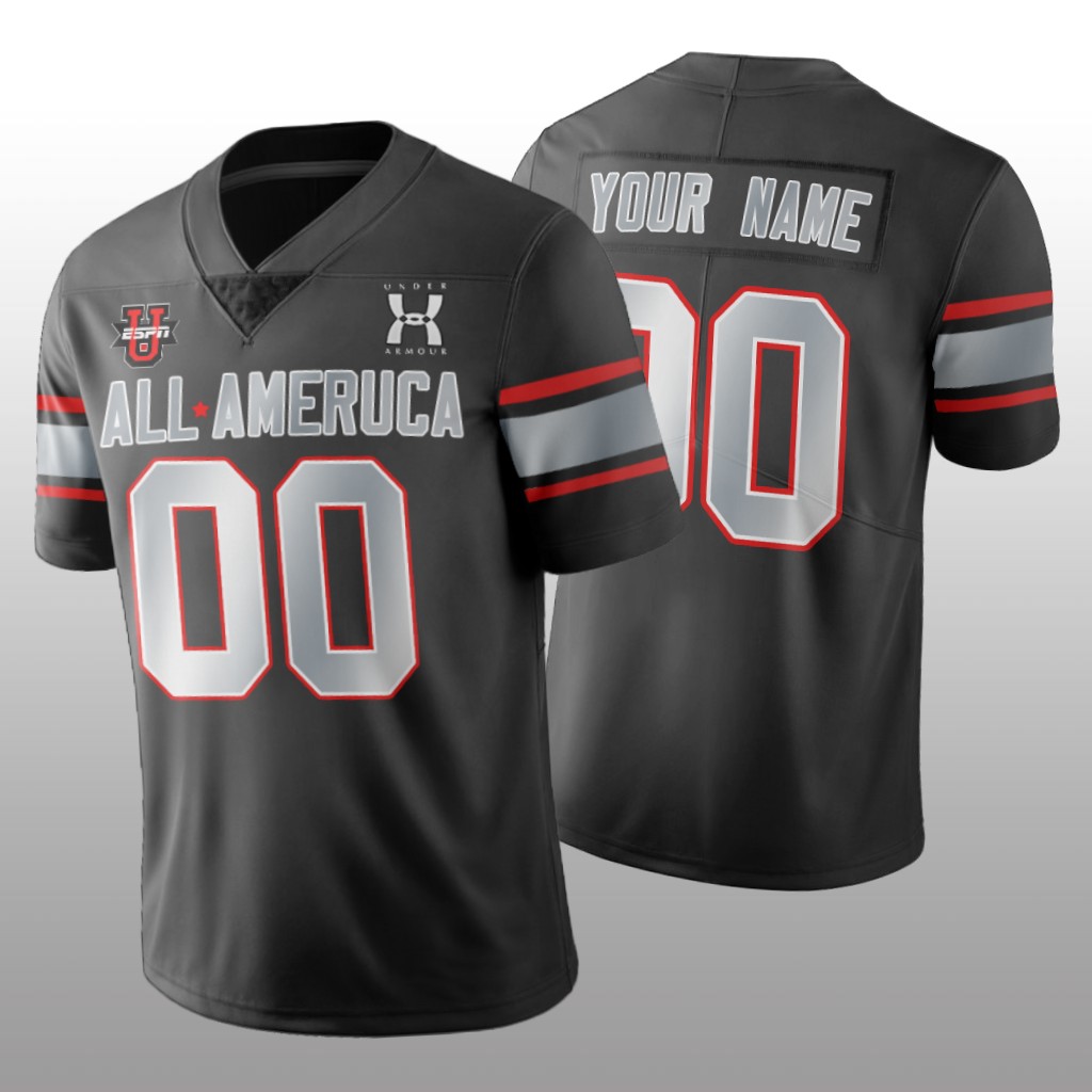 2021 Under Armour All-America Game Custom Black Jersey - Men's