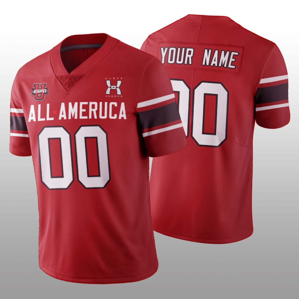 2021 Under Armour All-America Game Custom Red Jersey - Men's