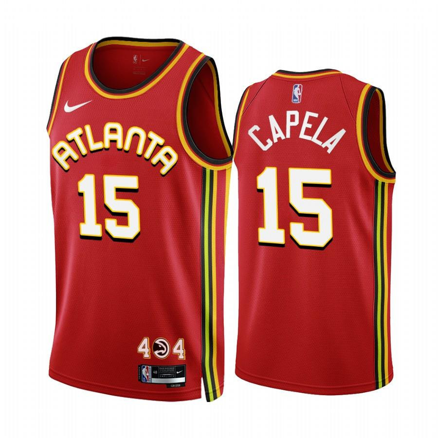 2022-23 Atlanta Hawks Clint Capela 15 Red Icon Edition Stitched Jersey – Men Stitched Jersey