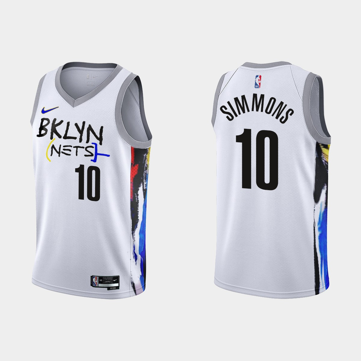 2022-23 Brooklyn Nets Ben Simmons 10 City Edition White Swingman Men Stitched Jersey