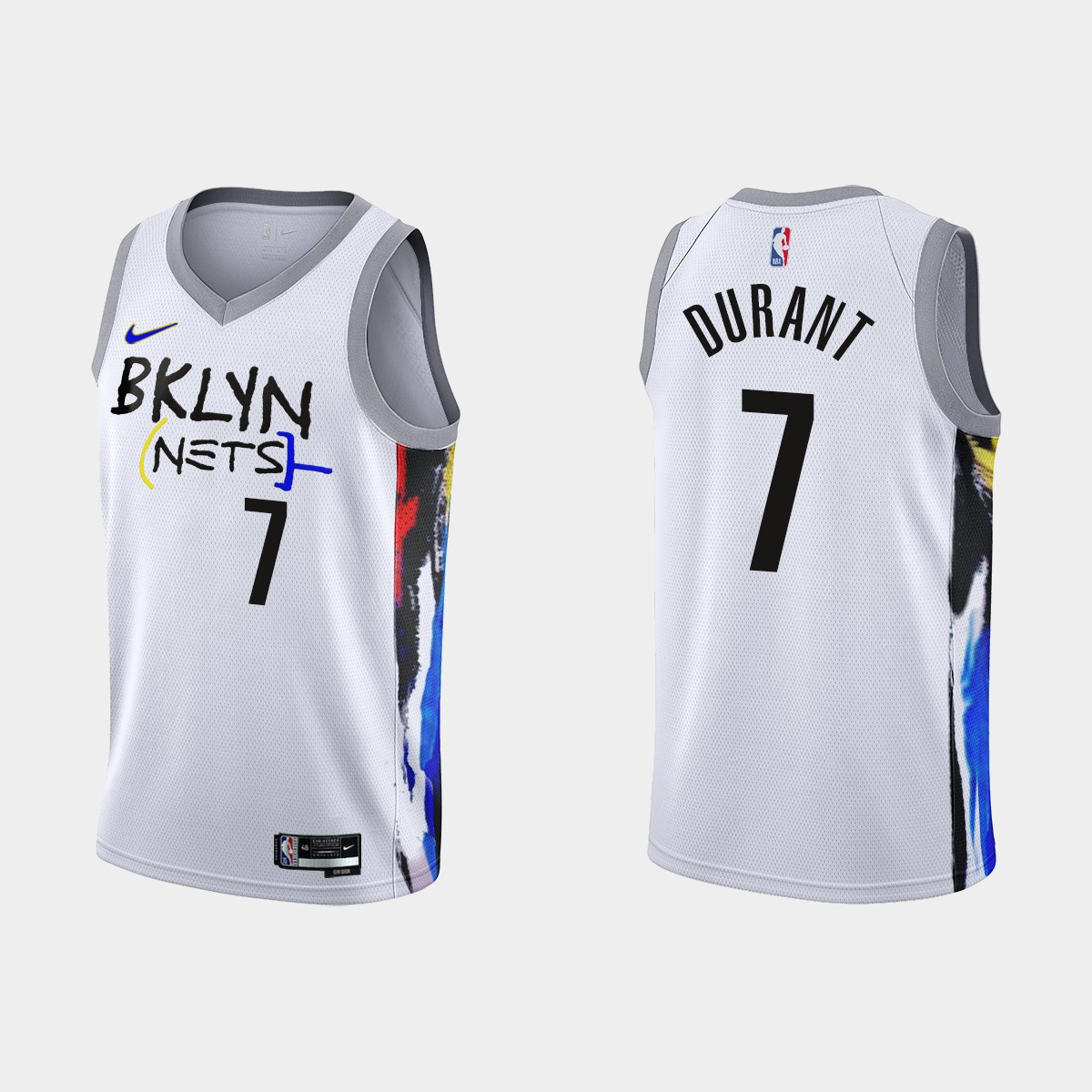 2022-23 Brooklyn Nets Kevin Durant 7 City Edition White Swingman Men Stitched Jersey