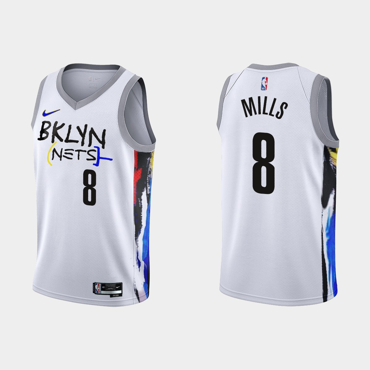 2022-23 Brooklyn Nets Patty Mills 8 City Edition White Swingman Men Stitched Jersey
