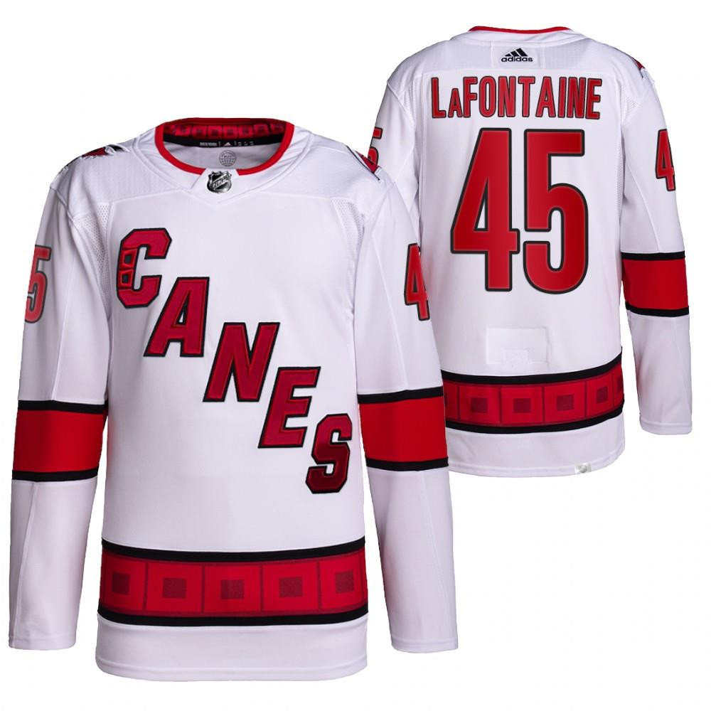 2022-23 Carolina Hurricanes Jack LaFontaine White Away Primegreen Men Stitched Jersey