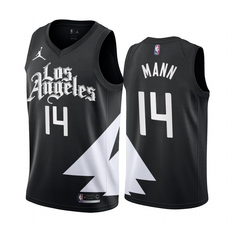 2022-23 Los Angeles Clippers Terance Mann Black Statement Edition #14 Jersey