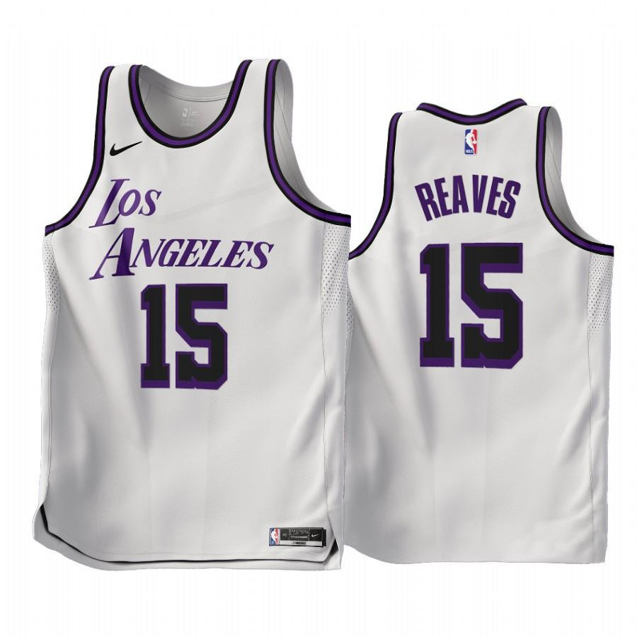 2022-23 Los Angeles Lakers Austin Reaves 15 White City Edition Stitched Jersey – Men Stitched Jersey