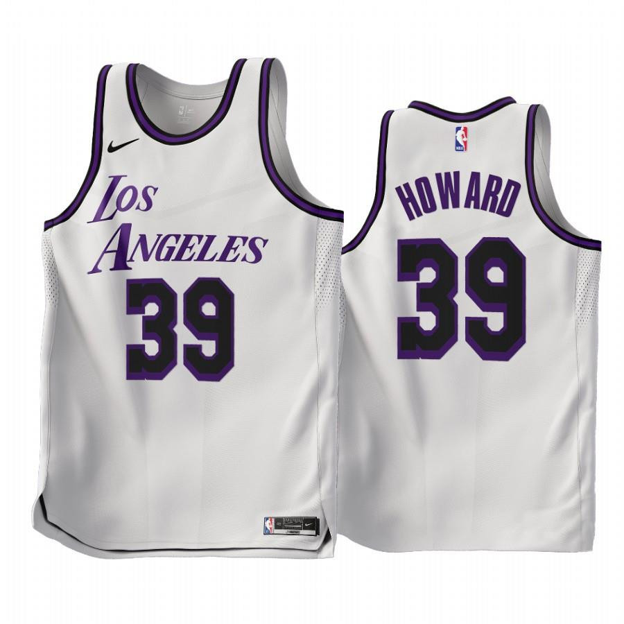 2022-23 Los Angeles Lakers Dwight Howard 39 White City Edition Stitched Jersey – Men Stitched Jersey