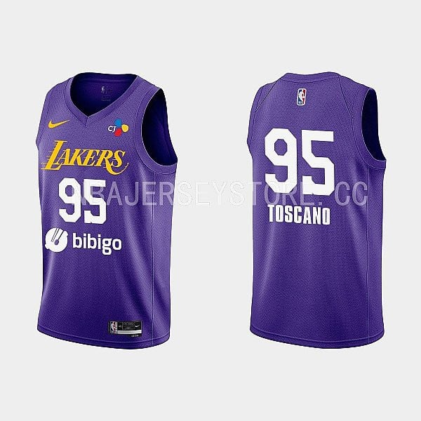 2022-23 Los Angeles Lakers Juan Toscano-Anderson Training Camp Purple Men Jersey