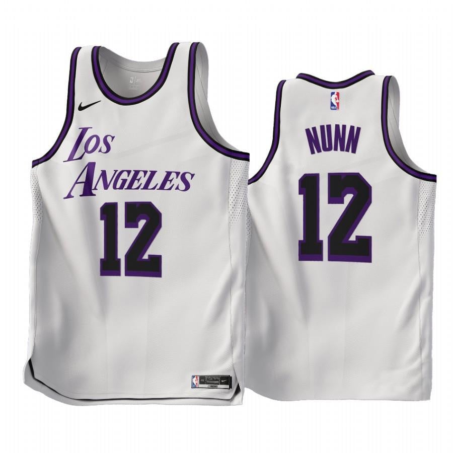 2022-23 Los Angeles Lakers Kendrick Nunn 12 White City Edition Jersey – Men Jersey
