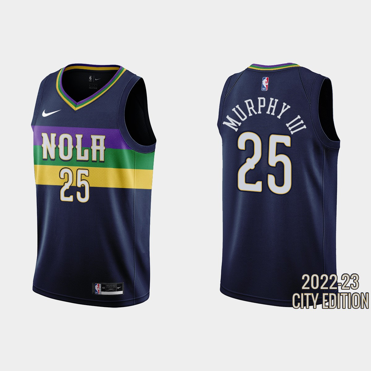2022-23 New Orleans Pelicans Trey Murphy III 25 City Edition Navy Swingman Men Stitched Jersey