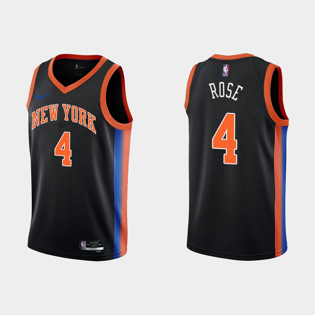 2022-23 New York Knicks Derrick Rose 4 City Edition Black Swingman Men Stitched Jersey