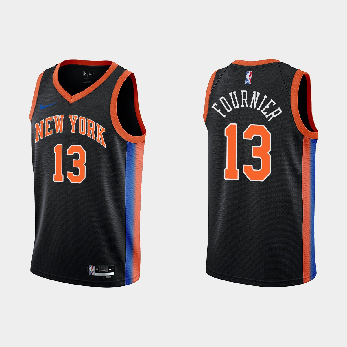 2022-23 New York Knicks Evan Fournier 13 City Edition Black Swingman Men Stitched Jersey