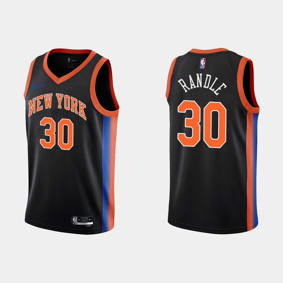 2022-23 New York Knicks Julius Randle 30 City Edition Black Swingman Men Stitched Jersey