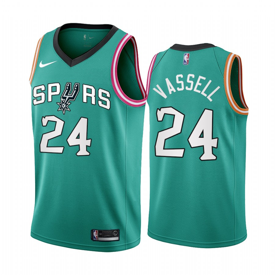 2022-23 San Antonio Spurs Devin Vassell 24 Teal City Edition Men Stitched Jersey