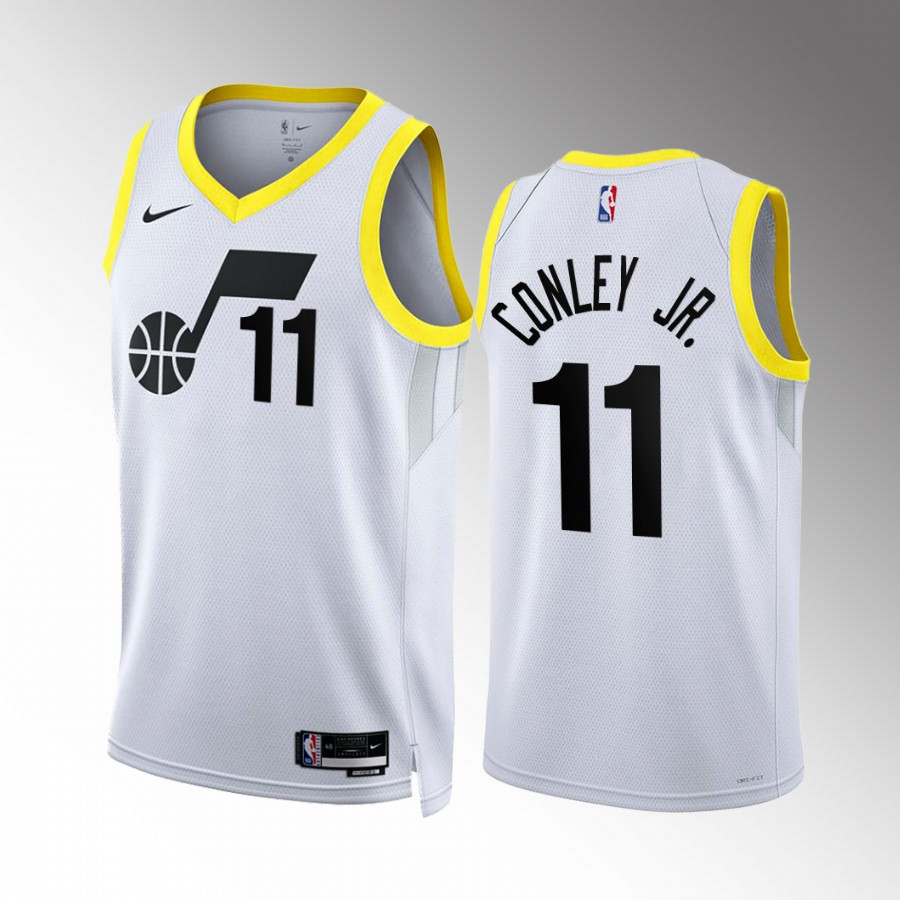 2022-23 Utah Jazz Mike Conley Jr. 11 White Association Edition Men Stitched Jersey